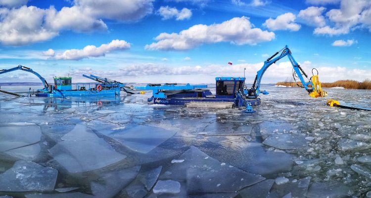 Neusiedler, Podersdorf am See, ťažba sedimentu, cistenie jazera, ciste jazero