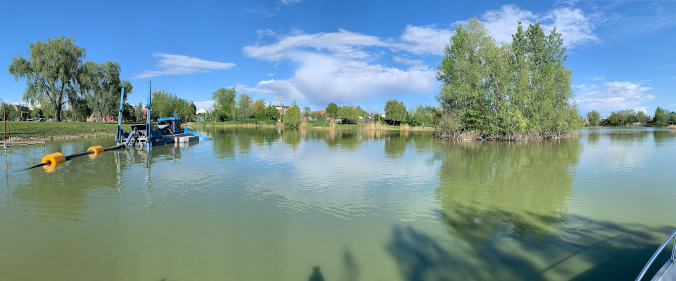 Tešedíkovo, odbahnenie, čiste jazero, ťažba sedimentu